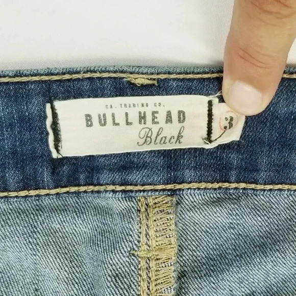 Bullhead Black Size 3 Juniors Skinniest Blue Denim Jeans Inseam Size 30 - Picture 7 of 11